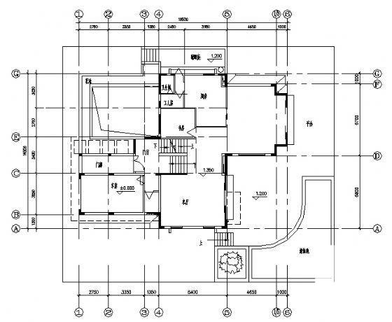 小型别墅建筑CAD图纸 - 1
