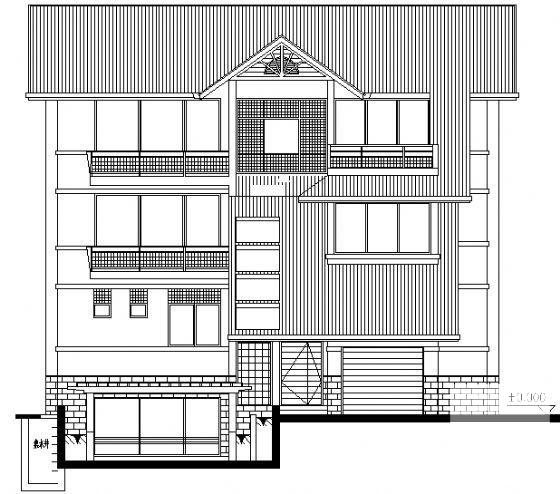 小型别墅建筑CAD图纸 - 4