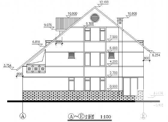 简单别墅建筑CAD图纸 - 2