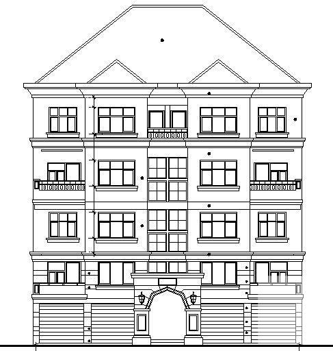 简单4层住宅楼建筑CAD施工图纸 - 1