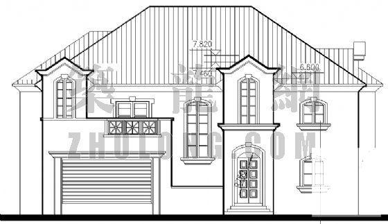 2层详细美式别墅建筑CAD施工图纸 - 2