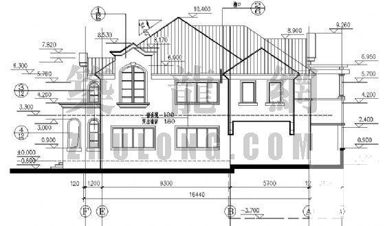 2层详细美式别墅建筑CAD施工图纸 - 3