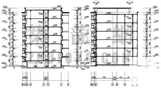 简单6层住宅楼建筑CAD施工图纸 - 2