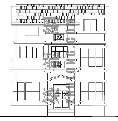 简单小型别墅建筑CAD图纸 - 2