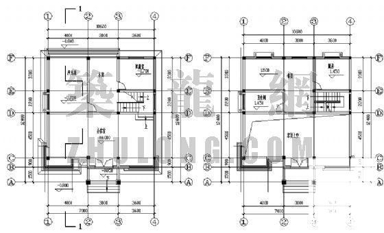 简单小型别墅建筑CAD图纸 - 3