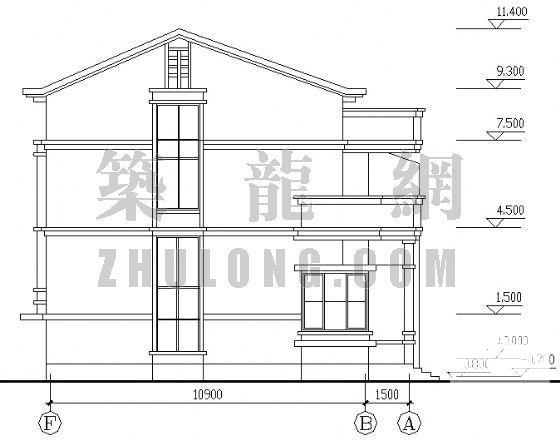 简单小型别墅建筑CAD图纸 - 4