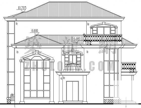 3层别墅建筑设计方案设计CAD施工图纸 - 2