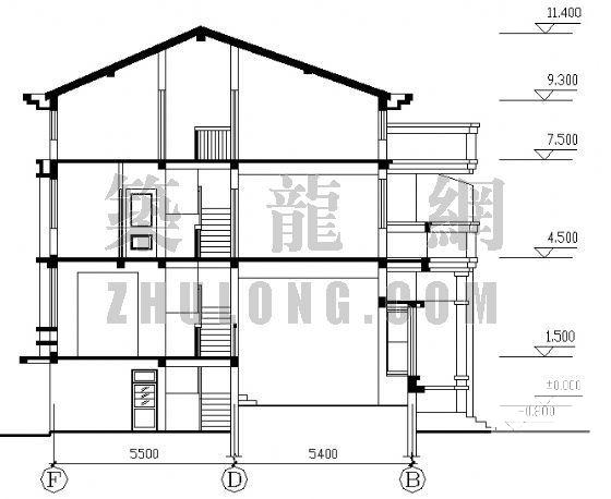 简单的别墅建筑CAD图纸 - 1