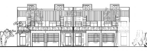 3层联排独院式别墅建筑CAD图纸 - 2