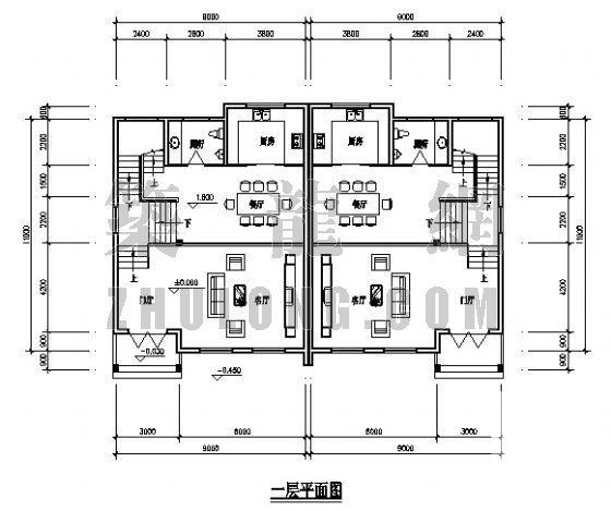 精美小康农居建筑施工CAD图纸 - 1