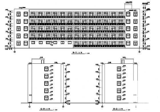 公司宿舍楼建筑CAD施工图纸 - 2