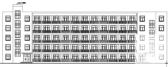 公司宿舍楼建筑CAD施工图纸 - 4