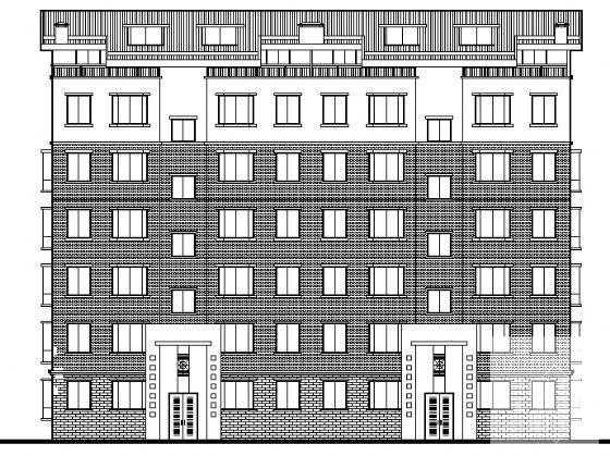 6层小区建筑施工建筑CAD图纸 - 1