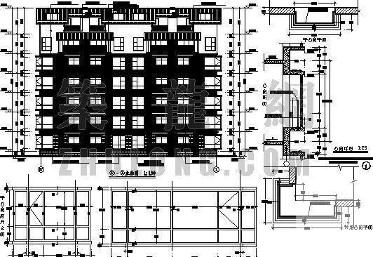 6层小区建筑施工建筑CAD图纸 - 2