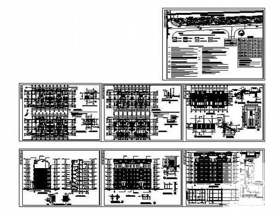 6层小区建筑施工建筑CAD图纸 - 3