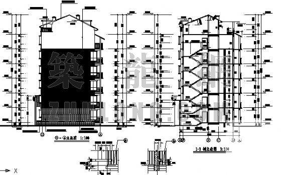 6层小区建筑施工建筑CAD图纸 - 4