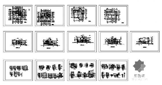 精美2层别墅建筑CAD施工图纸 - 1