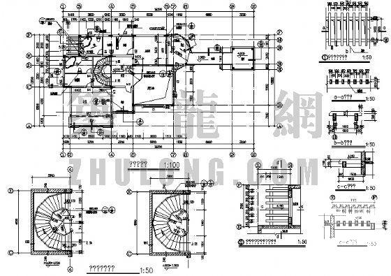 精美3层别墅建筑CAD施工图纸 - 3