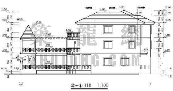 精美3层别墅建筑CAD施工图纸 - 4