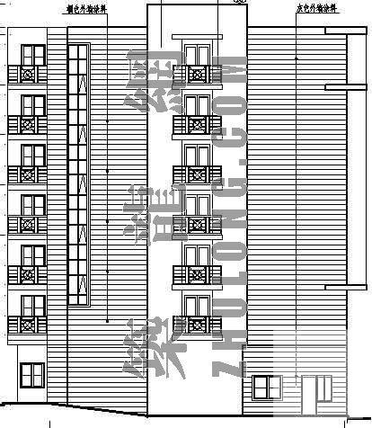 学生公寓D栋建筑CAD施工图纸 - 2