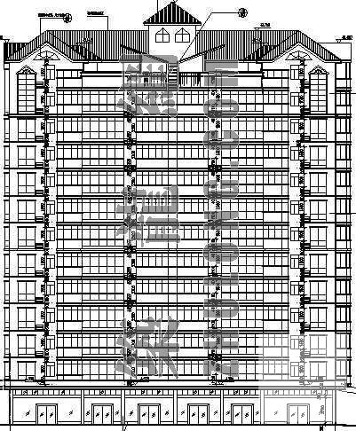 精美12层商住楼CAD施工图纸 - 3