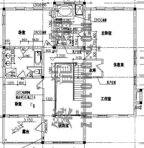 别墅建筑CAD图纸 - 1