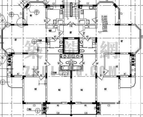 小型住宅楼建筑CAD施工图纸 - 2