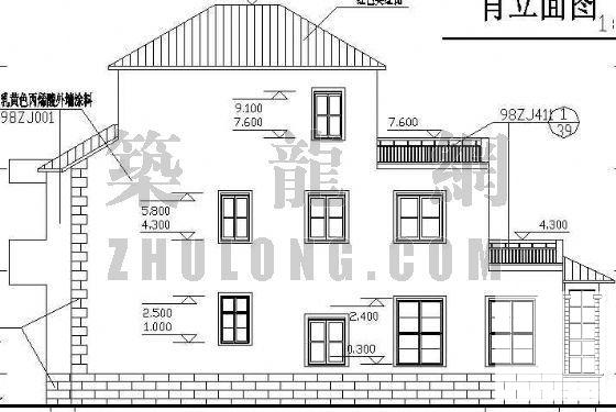 3层别墅建筑CAD施工图纸 - 3