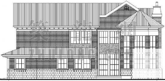 二别墅建筑CAD图纸 - 1
