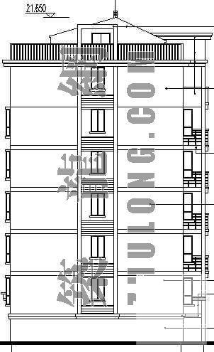 小区住宅楼建筑CAD施工图纸 - 4