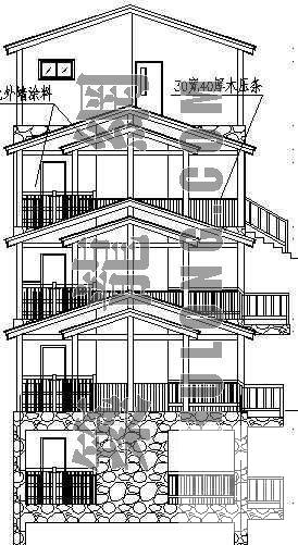 木屋建筑CAD图纸 - 2