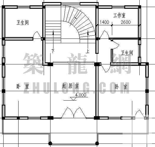 小型私人别墅建筑CAD图纸 - 1