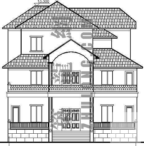 小型私人别墅建筑CAD图纸 - 3
