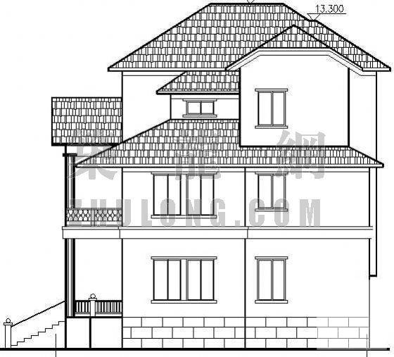 小型私人别墅建筑CAD图纸 - 4