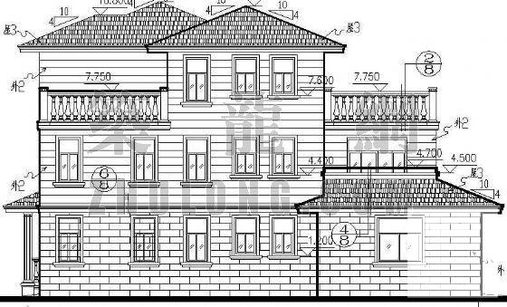 3层别墅建筑CAD施工图纸 - 4