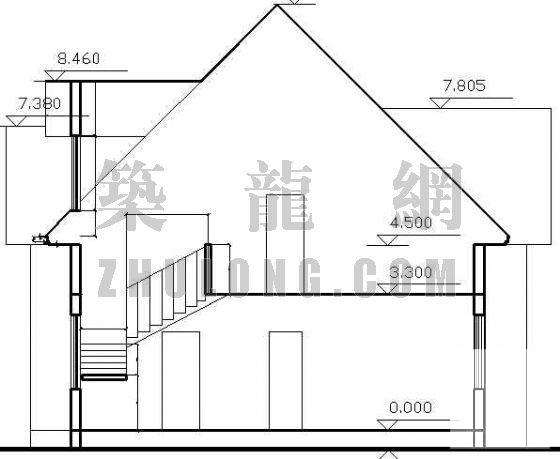 别墅建筑结构CAD施工图纸 - 2