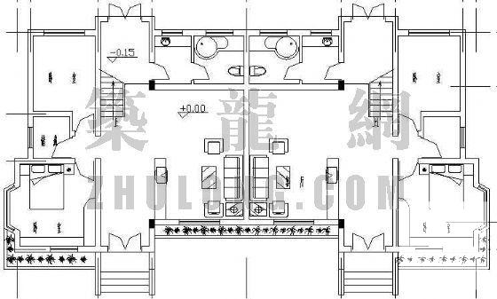 小型别墅建筑CAD图纸 - 2