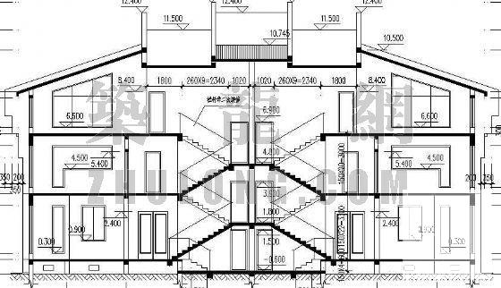 联体别墅建筑CAD施工图纸 - 2