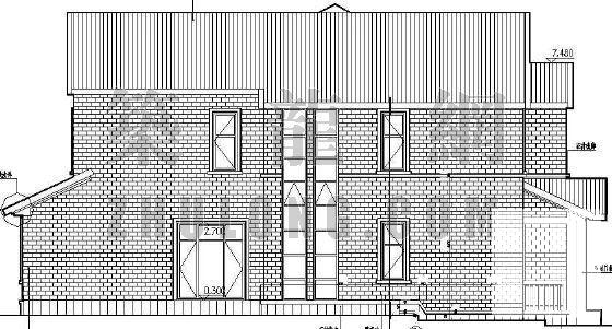 别墅区建筑CAD施工图纸 - 3