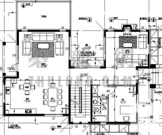 别墅区建筑CAD施工图纸 - 4