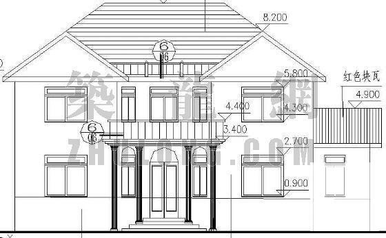 精美2层别墅建筑建筑CAD图纸 - 1