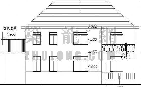 精美2层别墅建筑建筑CAD图纸 - 3