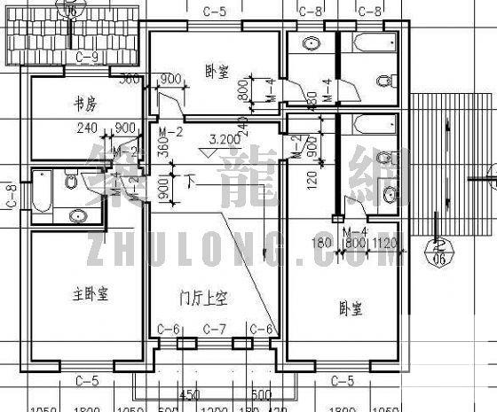 精美2层别墅建筑建筑CAD图纸 - 4