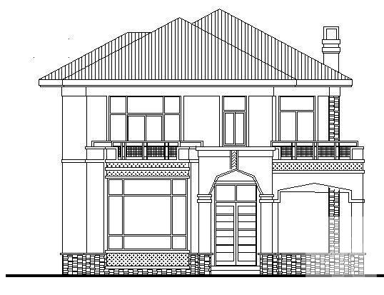 高档2层别墅建筑CAD施工图纸 - 2