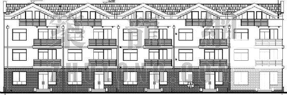 3层砖混结构酒店式公寓建筑CAD施工图纸 - 3