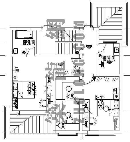 别墅建筑CAD图纸 - 2