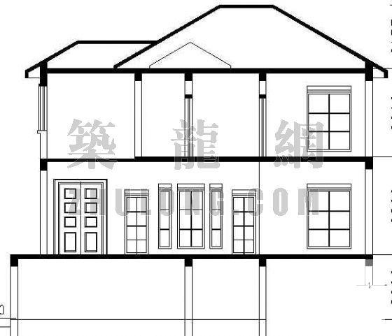 比较小型的小别墅建筑设计CAD图纸 - 3