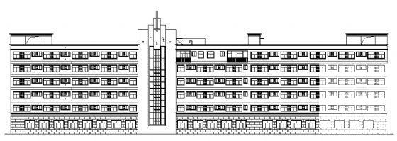 6层宿舍楼建筑CAD施工图纸 - 3