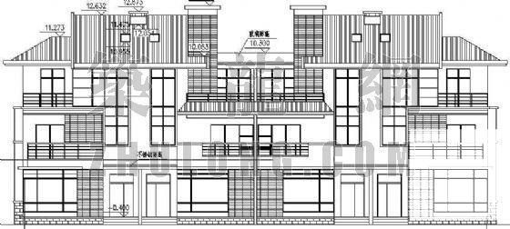 3层小型别墅建筑CAD施工图纸 - 1