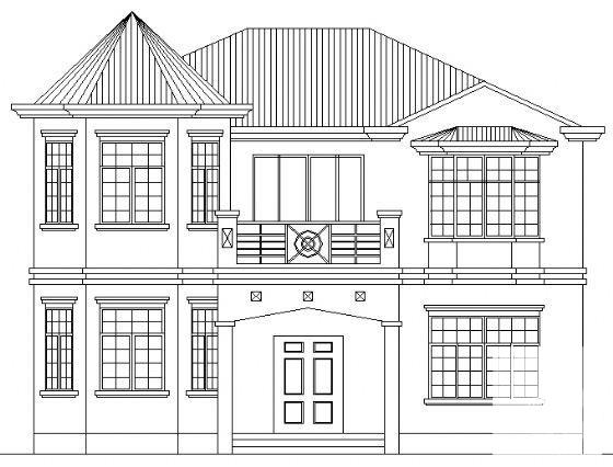 豪华二别墅建筑设计CAD施工图纸 - 1